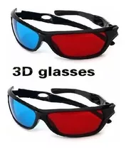 2x Gafas Rojo Azul 3d Dimensional Anaglifos Gear 