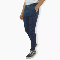 Pantalon Chino De Gabardina  Azul Para Hombres Tsumeb Jeans