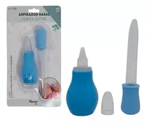 Aspirador Nasal Bebê Higiene Nariz Sugador De Catarro Cor Azul