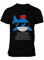 Playera Negra Baby Shark Girltiburon Dibujos