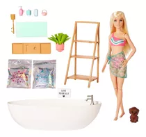 Kit Boneca Barbie Fashion Self Care Banho De Confetes Mattel