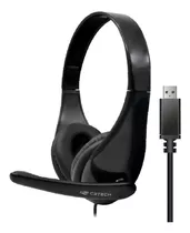 Headset C3 Tech Com Microfone Ph-340bk Usb Stereo C/controle Cor Preto