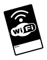 Placa Aviso Cliente Wifi Senha Usar Internet Rede Sem Fio Ps