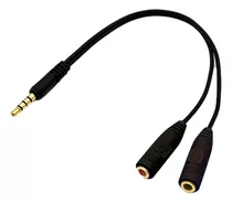 Splitter Audio 3.5mm Plug A Dos Salidas De 3.5mm Mic + Audio