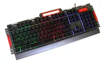 Kit Teclado E Mouse Gamer Exbom Com Led Colorido Cor Do Mouse Prateado Cor Do Teclado Prateado