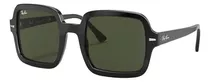 Óculos De Sol Ray-ban Rb2188 Standard Armação De Acetato Cor Gloss Black, Lente Green De Cristal Clássica, Haste Gloss Black De Acetato