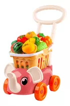 Carrito De Para Niños Jugar Comida Juego De 34 Piezas Rojo