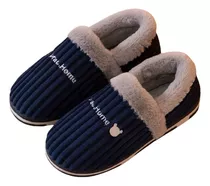 Pantufla Drao Home Con Suela Goma Y Corderito Dama Y Hombre