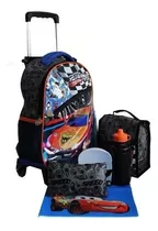 Kit Mochila Carros Infantil Masculina Seanite Aula Top 