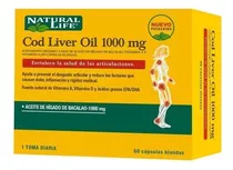 Natural Life Cod Liver Oil 1000mg Aceite Higado De Bacalao Sabor Sin Sabor