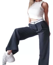 Pantalón Sastrero Mujer/recto/cintura Doble Filomena Leggins