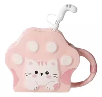 Taza Con Bombilla Gatito Kawaii 400ml 