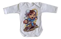 Body Bebê Luxo Capcon Chun Li Street Figther Game Jogo Arcad