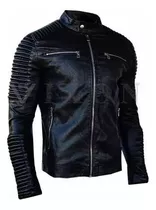 Campera Eco Cuero Modelo Exclusivo Entallado Negro Premium