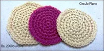 Círculos Y Gotas Planas En Crochet Precio Por Docena 