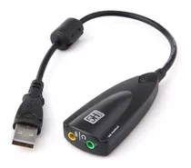 Placa De Som Usb Adaptador Áudio 7.1 C/ P2 Pc Notebook Ps4