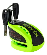 Candado Disco Moto Kovix Knx10 Alarma 120db Doble Lock 10mm Color Verde