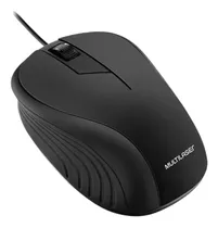 Mouse Multilaser Emborrachado Preto C Fio Usb 1200 Dpi Mo222