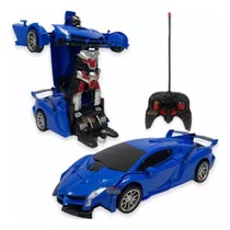 Carrinho Controle Remoto Vira Robô Transformers Lamborghini
