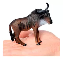 Gnu Africano Animais Selvagens De Borracha 12 Cm