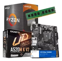 Combo Pc Amd Ryzen 5 5600g + Mother + Ram 8gb + Ssd 1tb