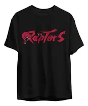 Remera Basket Nba Toronto Raptors Negra Logo Raptors