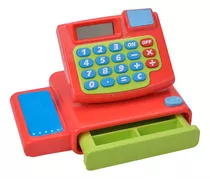 Brinquedo Máquina Caixa Registradora Infantil Mercadinho Som Cor Vermelho