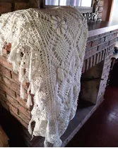 Exquisito Cubrecama Tejido A Mano 2 Plazas. Crochet 