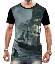 Camisa Camiseta Navio Pirata Alto Mar Veleiro Caravela Hd 4