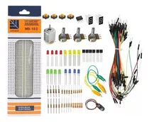 Kit Electronico Caja Protoboard Jumpers + Estuche