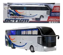 Ônibus Turismo Branco Som E Luz - California Action - 1/32