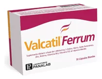 Valcatil Ferrum Nutrición Cabello Uña Hierro Vitamina D3 30c Sabor Sin Sabor
