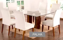 6 Capas Pra Cadeira De Jantar Várias Cores - Superoferta Cor Palha