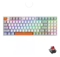 Teclado Mecânico Machenike K500w Sem Fio Rgb Tri-mode Brasil Cor De Teclado Branco