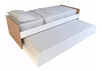 Cama Nido Minimalista P/ Colchon 1 Plaza Resistente Colores! Color Olmo Con Everest