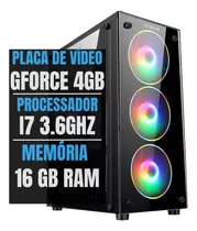 Pc Gamer Intel Core I7/placa De Vídeo 4gb/16gb Ram/ssd 480gb