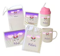 Set Jardín Personalizado Toalla Mantel Bolsa Taza Botella