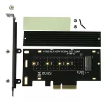 Adaptador Para Ssd Nvme M2 M.2 Pcie A Pcie X4 Para Desktop Color Negro