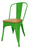 Silla Tolix Madera Plus - Desillas Estructura De La Silla Tono Verde Manzana