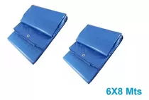 Pack X2 Lona Carpa Multiusos Impermeable Carga 6x8 Metros