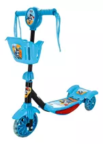 Patinete Menino Musical C/ Luz Azul Pandinha Até 35 Kg