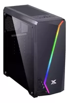 Gabinete Gamer Lynx Fita Led Rgb Frontal E Cover De Fonte