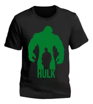Remeras Hulk  Silueta Comic Superheroe Bruce Banner Algodon