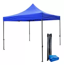 Toldo Plagable 2x2 Metalico Antioxidable Con Lona Araña Color Azul