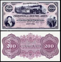 Billete 200 Pesos Fuertes Buenos Aires 1869 - Copia 509