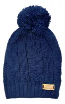 Gorro Pompon Mini Anima Tejido Invierno Kids Bebe Azul