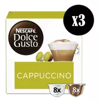 Capsulas Café Capuccino Dolce Gusto X3 Cajas De 16u