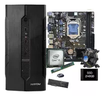 Pc Cpu Intel I5 3470 H61 8gb Ssd 240gb 200w Teclado E Mouse