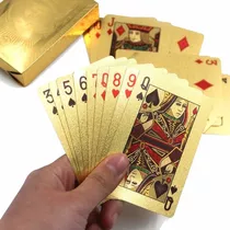 Baralho Dourado Ouro Gold Black Preto Carta Cartas Jogo