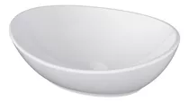 Bacha De Baño Lavatorio De Loza Bali Oval 41x32x14 Cm Blanca